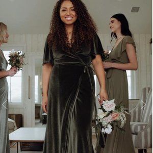 Meghan Velvet Wrap Maxi Dress